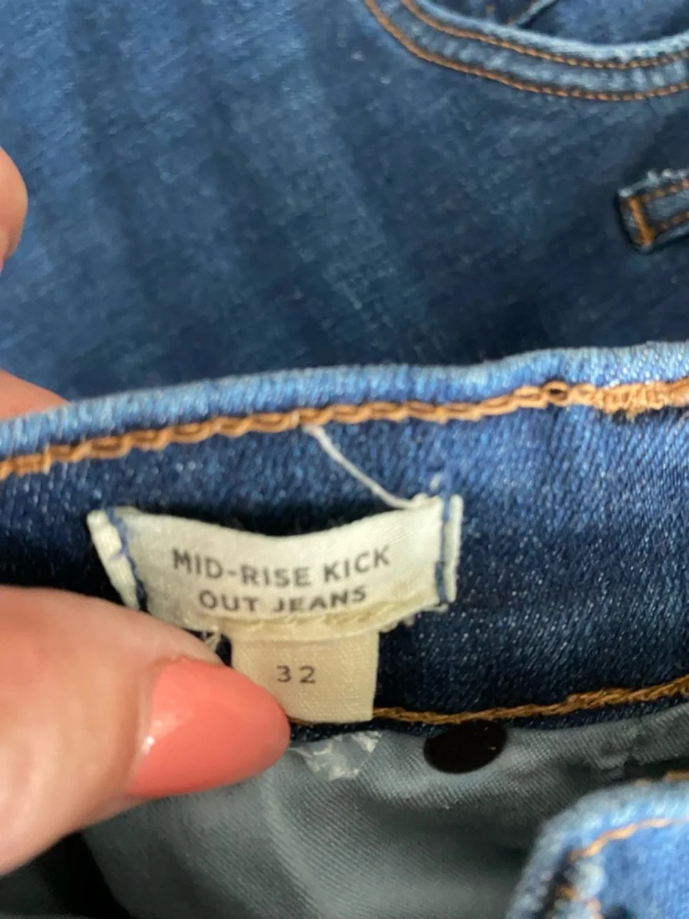 Madewell Deep Blue Flare Jeans - Picture 3 of 7